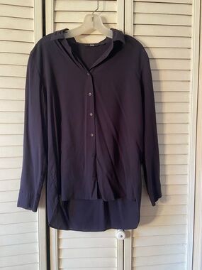 Uniqlo Navy Button-Up Shirt
